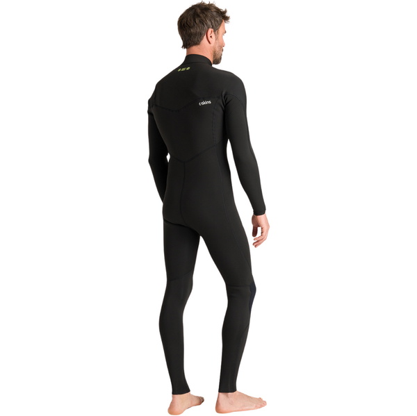2026 C-Skins Mens NuWave Session Lite 3/2mm Chest Zip Wetsuit C-NSEL32STM - Black